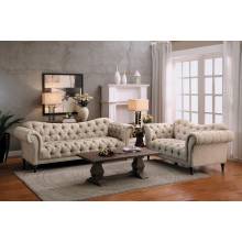 St. Claire Sofa Set - Polyester - Brown Tone